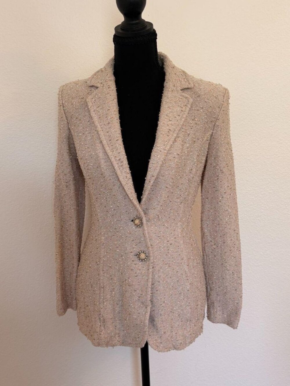 Knitted textured blazer 🤍 (S)